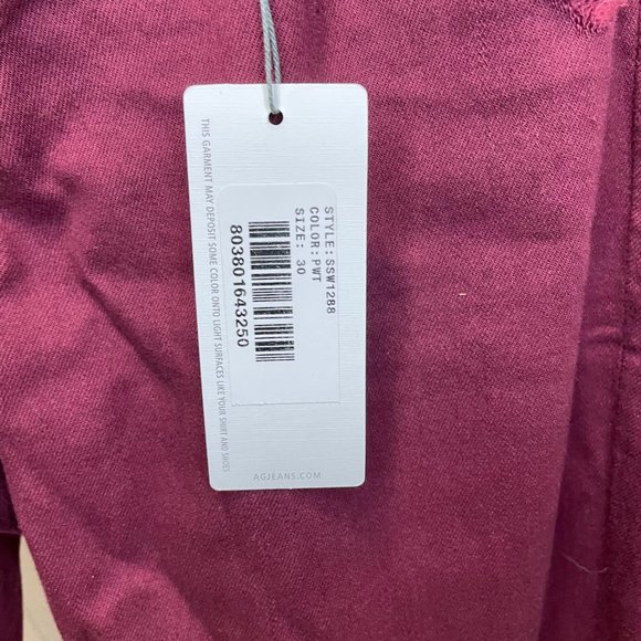 AG Adriano Goldschmied Women's Protege Vintage Jean, Plum Wine Torn, 30, NWT!!! - Picture 4 of 12
